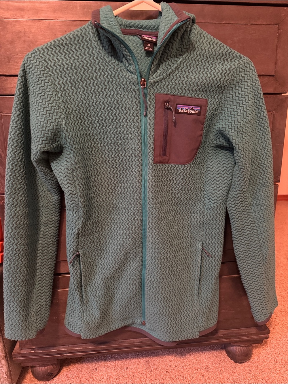 Patagonia Teal R1 full zip Fleece Jacket